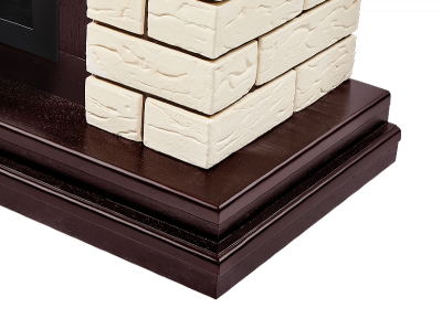 Портал Bricks 25 камень бежевый, шпон темный дуб