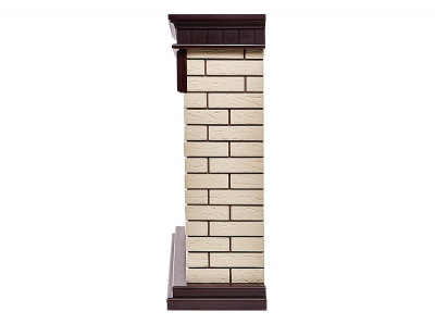 Портал Bricks 25 камень бежевый, шпон темный дуб
