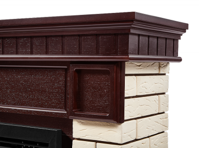 Портал Bricks 25 камень бежевый, шпон темный дуб
